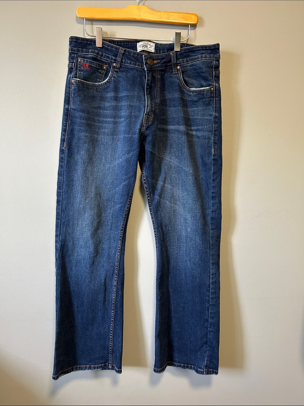 Ralph Lauren Double RL Loose Boot Cut Selvedge Denim Jeans